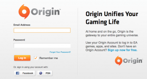 Origin Login - Connect.Origin.com - EA Games Account